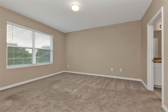 empty room featuring light colored carpet