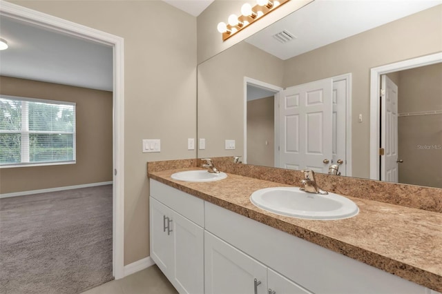 bathroom with vanity