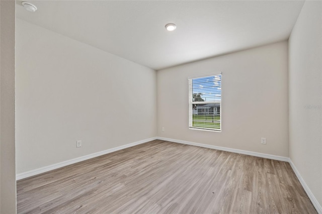 empty room featuring light hardwood / wood-style flooring