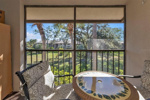 view of sunroom