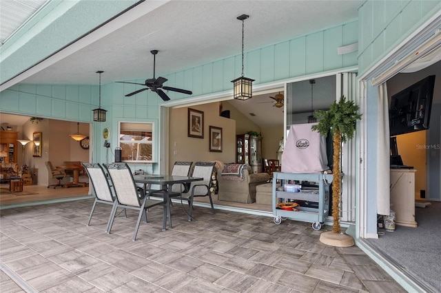 view of patio / terrace with ceiling fan