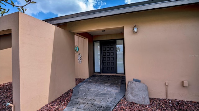 view of doorway to property