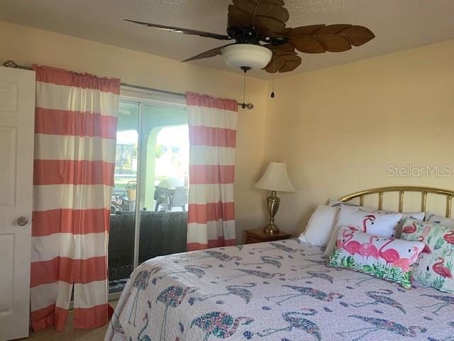 bedroom with ceiling fan