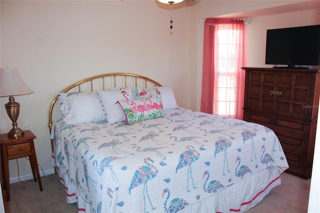 view of carpeted bedroom