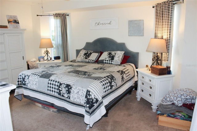 view of carpeted bedroom