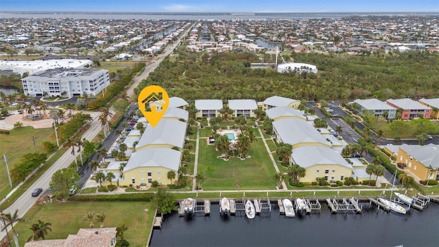 2000 Bal Harbor Blvd Unit 321, Punta Gorda, FL 33950 - birds eye view of property featuring a residential view and a water view