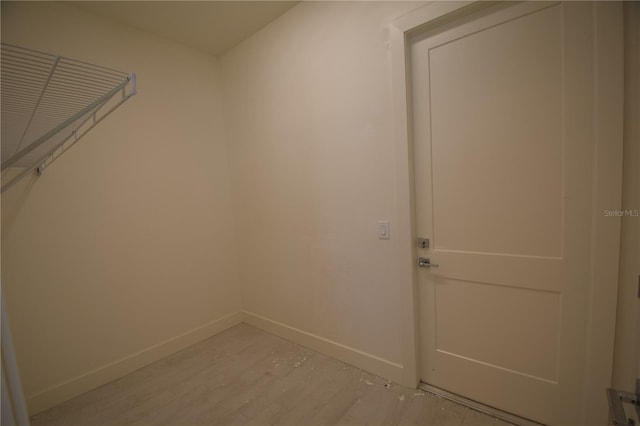 interior space with light hardwood / wood-style floors