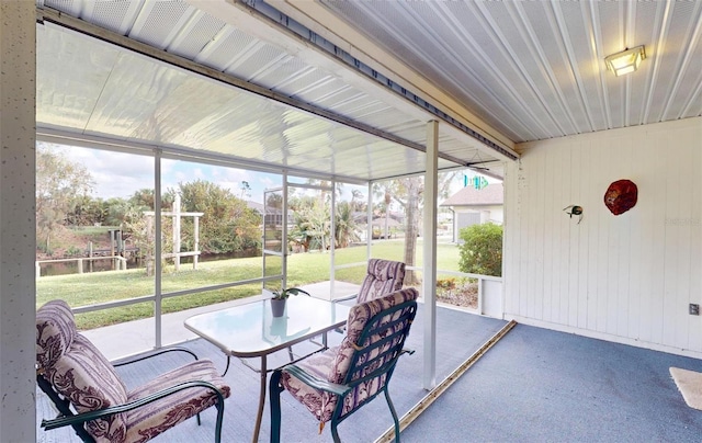 view of sunroom