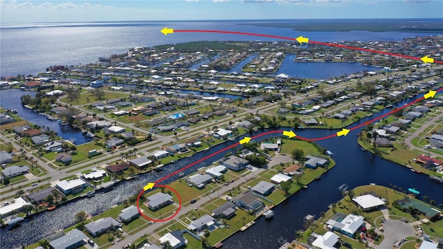 554 Lindley Ter, Port Charlotte, FL 33952 - aerial overview of property's location featuring nearby suburban area and a nearby body of water