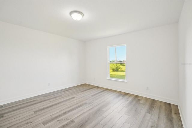 empty room featuring light wood-type flooring