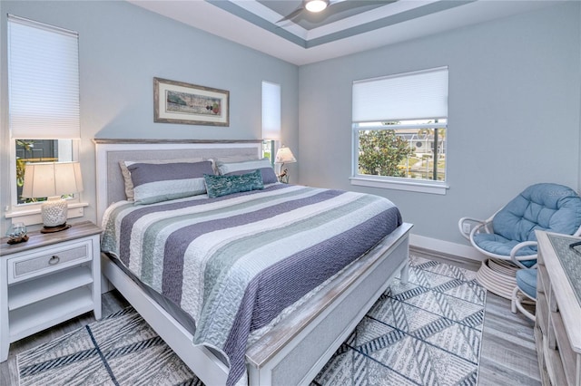 bedroom with wood-type flooring