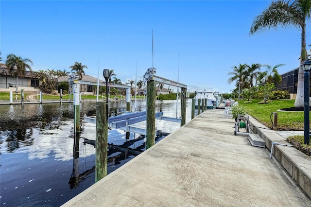 1450 Kiwi Ct, Punta Gorda, FL 33950 - dock with boat lift and a water view
