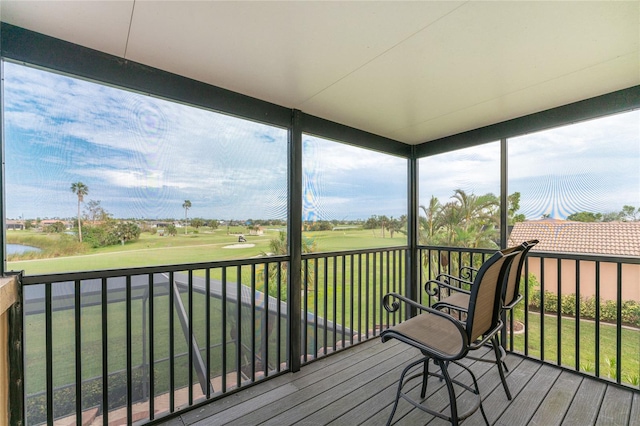 sunroom with a healthy amount of sunlight