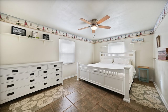 bedroom with ceiling fan