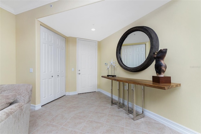 view of tiled foyer