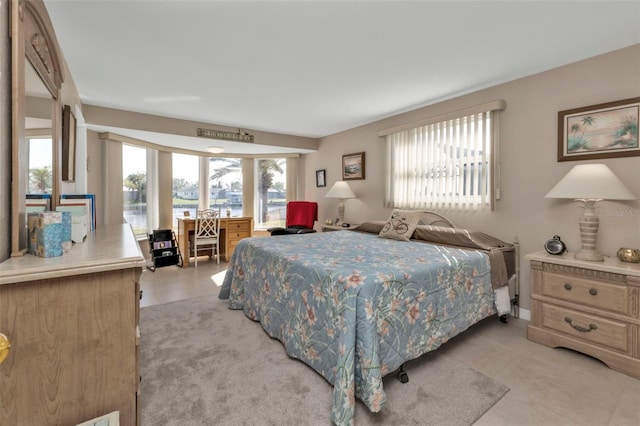 view of tiled bedroom