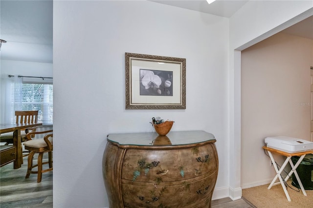 interior details with wood-type flooring