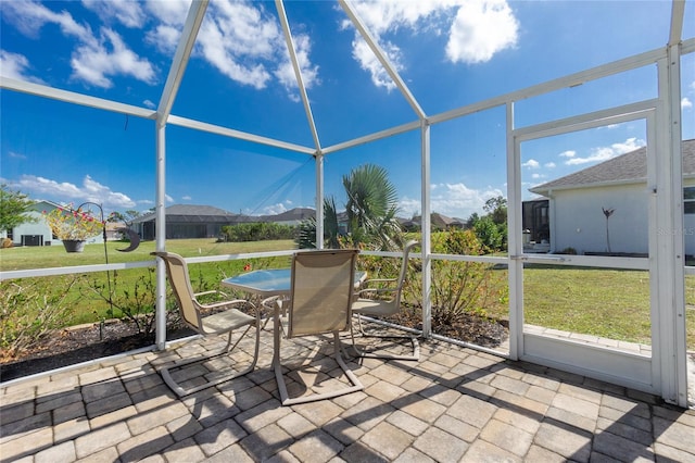 view of sunroom / solarium