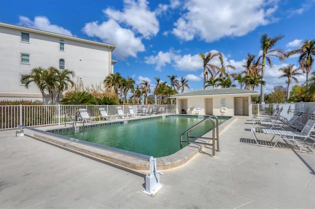 view of pool with a patio