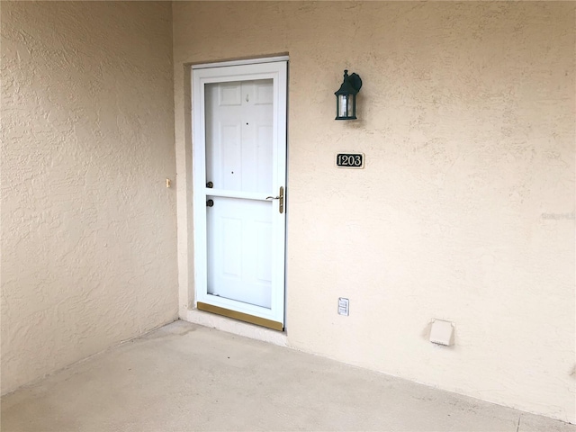 view of doorway to property