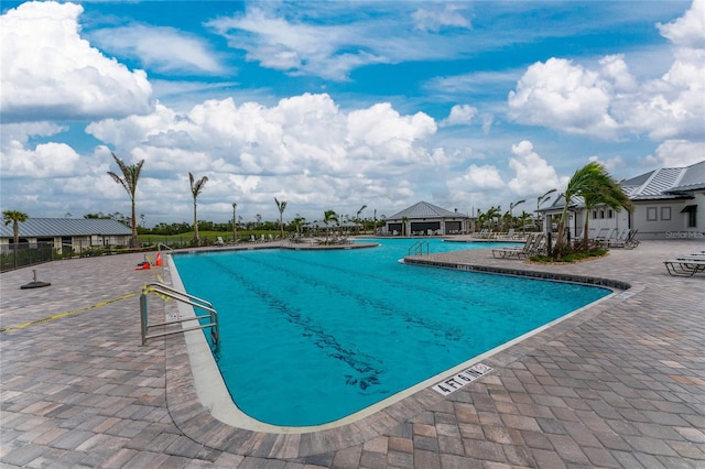 view of pool with a patio area