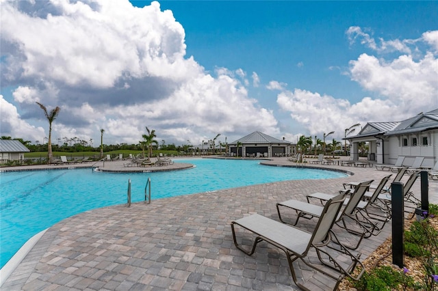 view of pool with a patio area