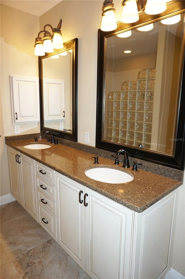 full bath with double vanity