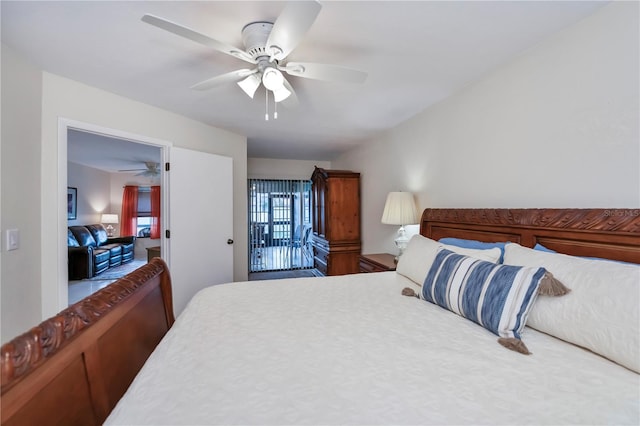 bedroom with ceiling fan