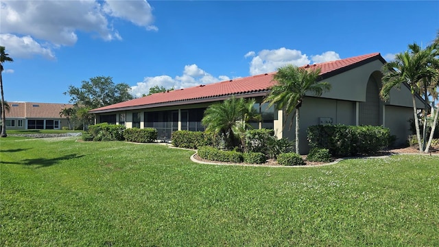 exterior space featuring a yard