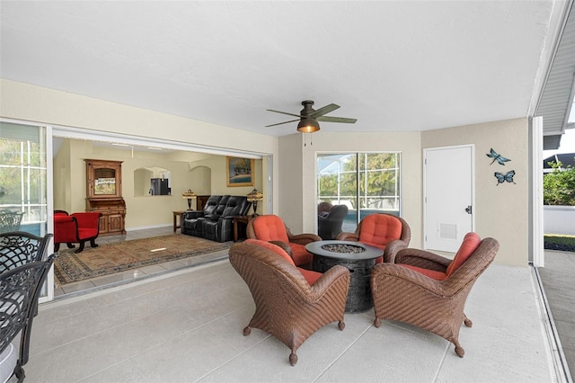 view of patio / terrace with ceiling fan