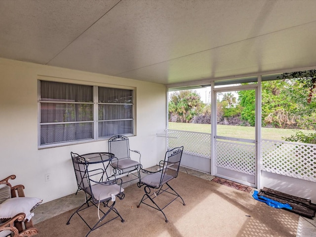 view of sunroom / solarium