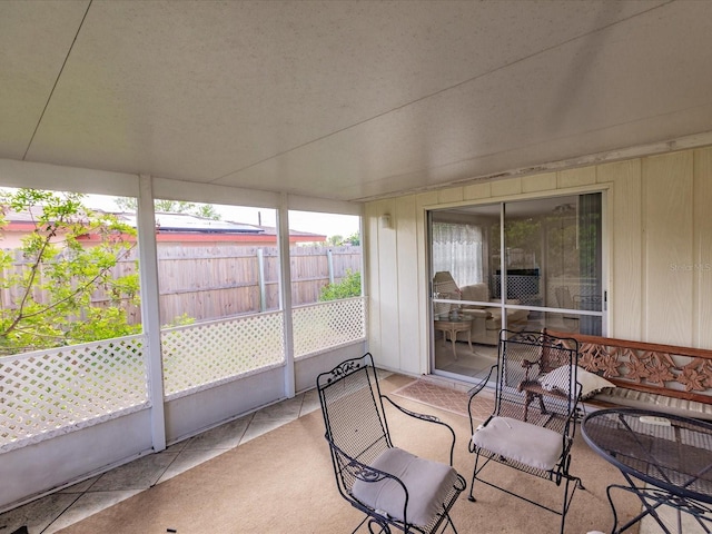 view of sunroom