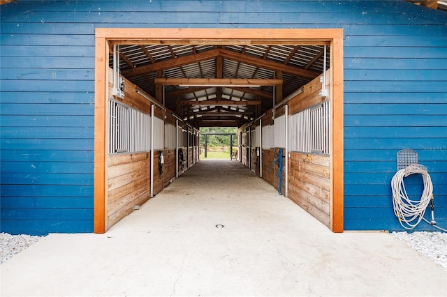 view of horse barn