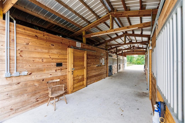 view of horse barn