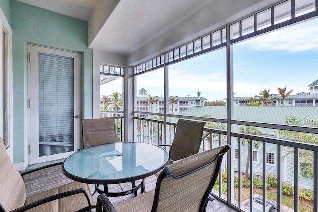 view of sunroom