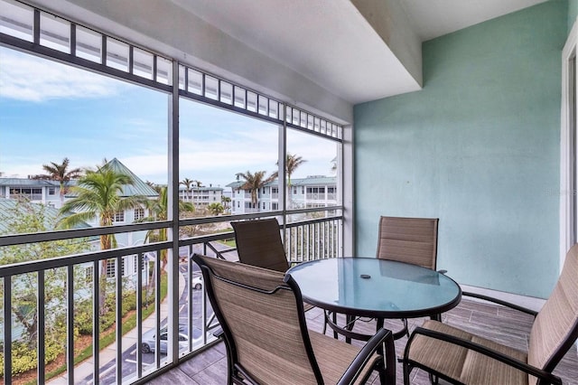 view of sunroom