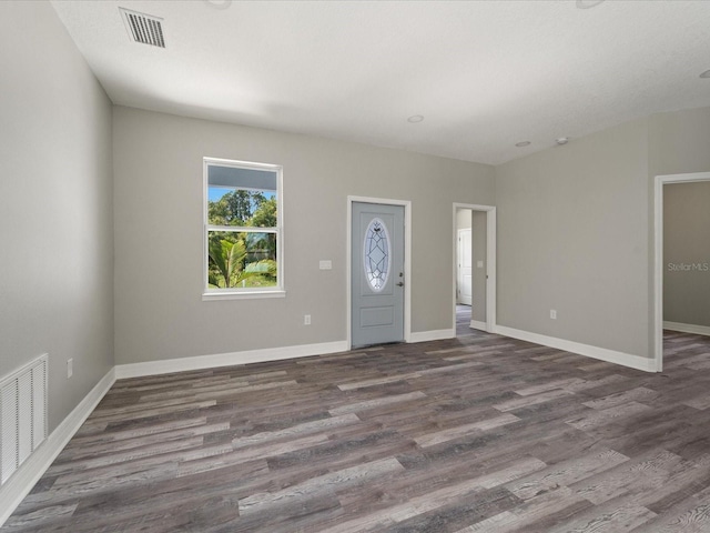 entryway featuring dark hardwood / wood-style flooring