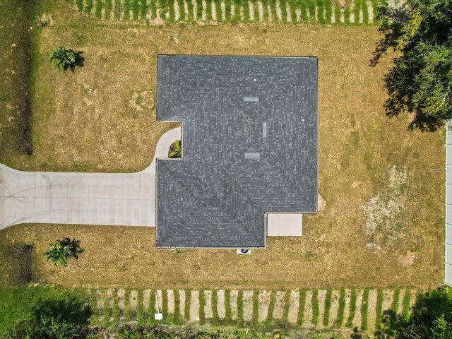 bird's eye view with a rural view