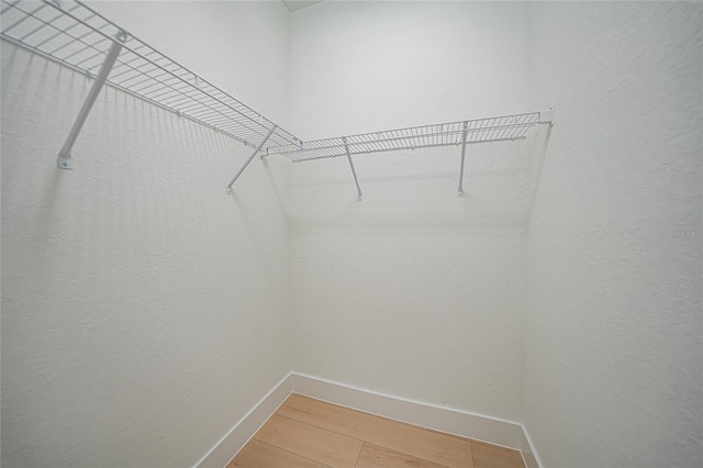 spacious closet with wood-type flooring