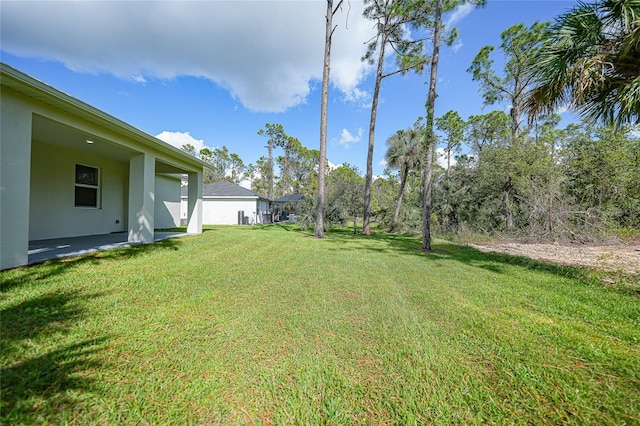 view of yard featuring a patio