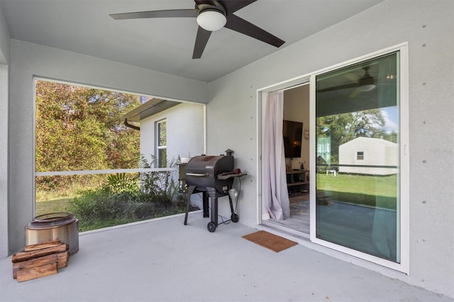 4340 Adolph Ave, North Port, FL 34288 - unfurnished sunroom featuring ceiling fan