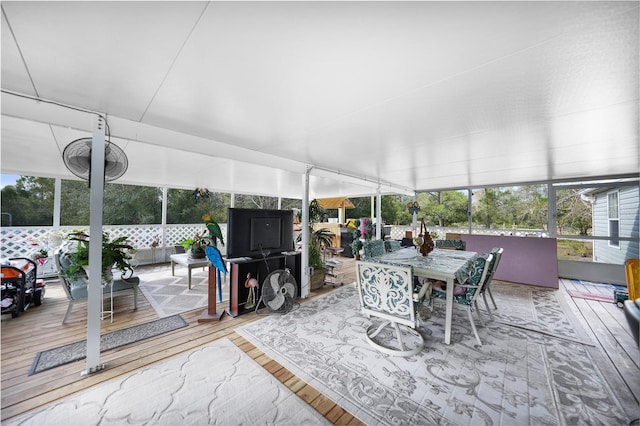 view of sunroom / solarium