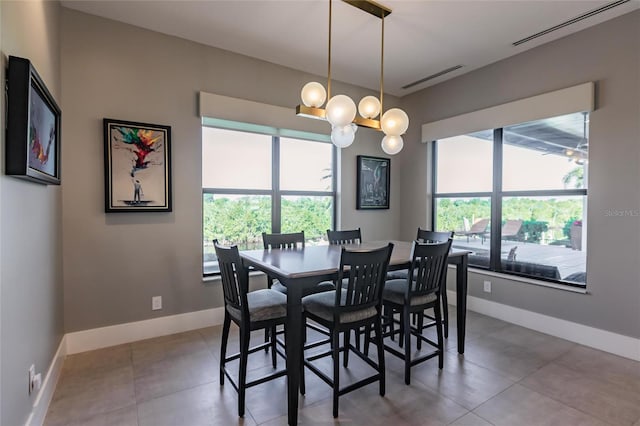 view of dining area