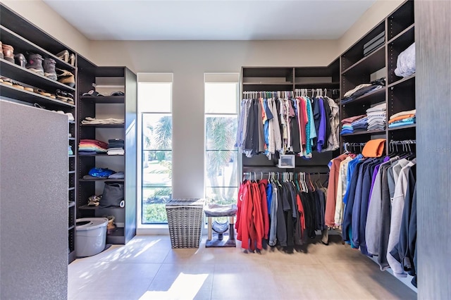 view of walk in closet