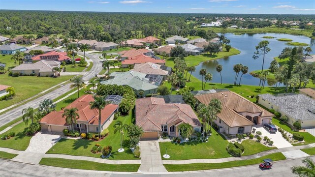 2388 Silver Palm Rd, North Port, FL 34288 - aerial perspective of suburban area featuring a large body of water