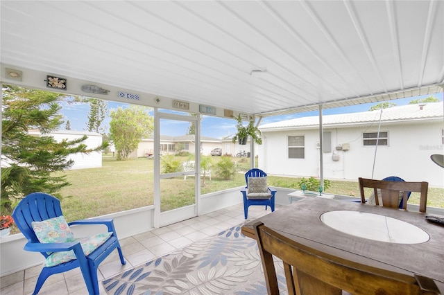 view of sunroom