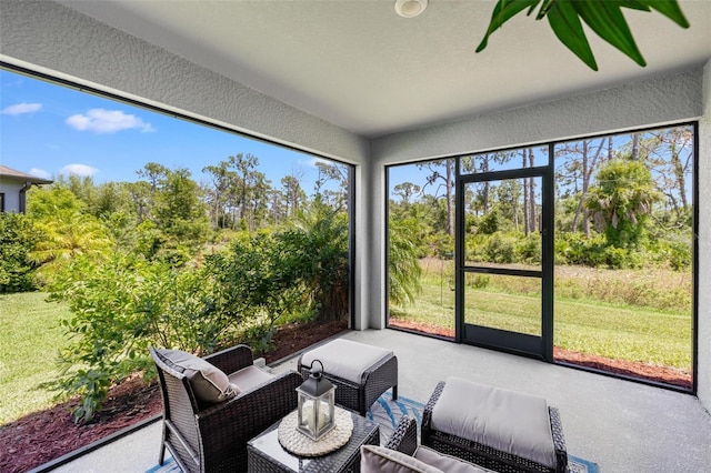 view of sunroom / solarium