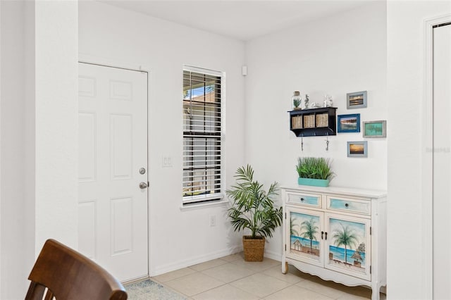 view of tiled foyer