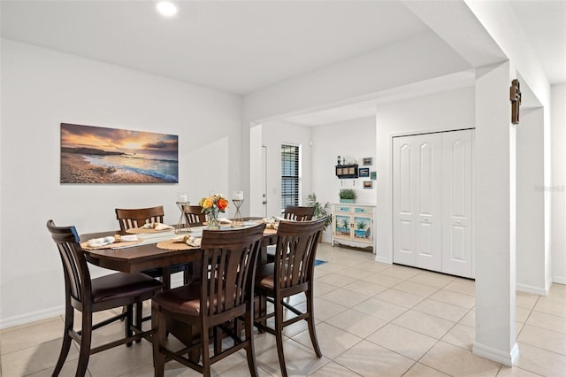 view of tiled dining space