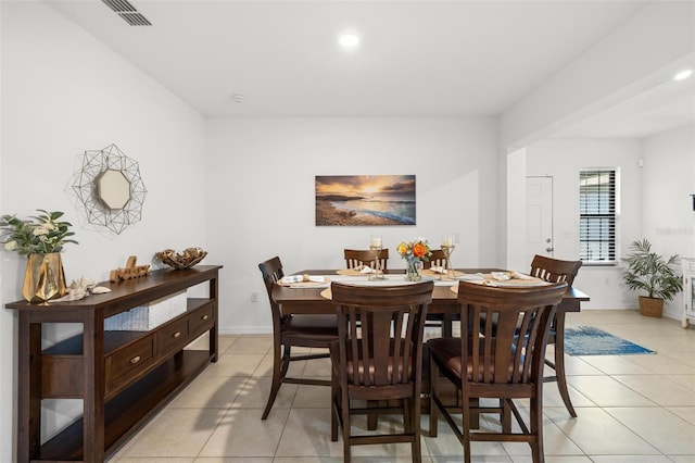 dining room featuring light tile patterned floors